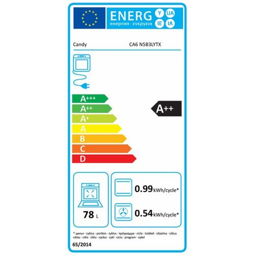 Four Encastrable électrique 78 L Pyrolyse Steam Lite 250 Ml