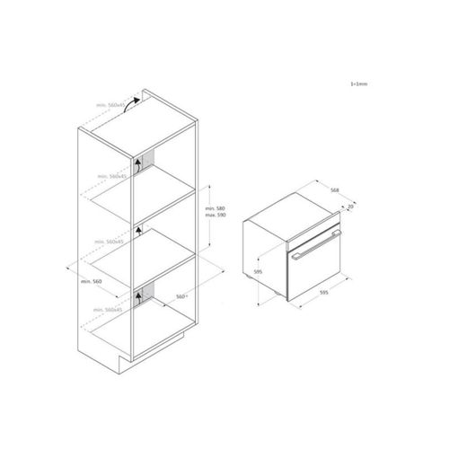 Four Intégrable 78l 60cm Pyrolyse Inox Ro6h5tb3ytx
