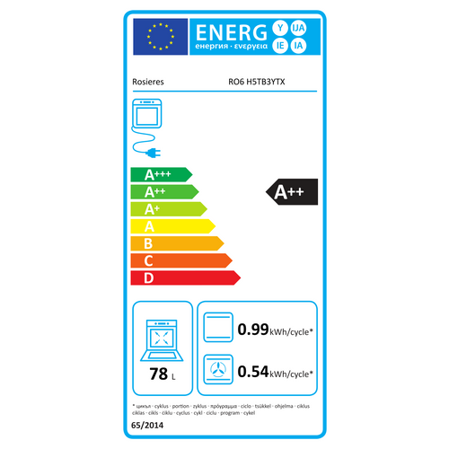 Four Intégrable 78l 60cm Pyrolyse Inox Ro6h5tb3ytx