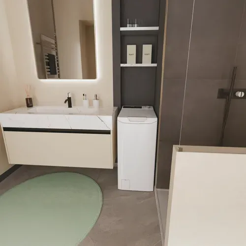 Lave-linge top CANDY TCAS284TM4-S 8kg Blanc vue d'ambiance 1