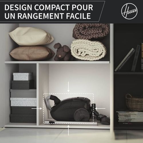 He1 - Aspirateur Traineau Avec Sac Compact Et Puissant - Grande Capacité 2,5l - Haute-performance
