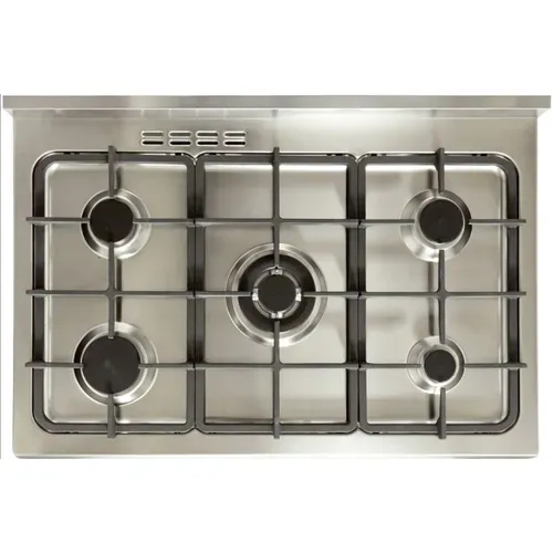 Piano de cuisson GLEM GEB96CIX 5 foyers  Inox vue détaillée