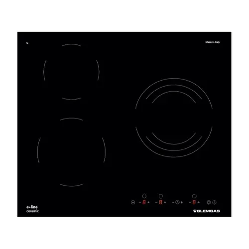 Table De Cuisson Vitrocéramique 60cm 3 Feux 6000w - Gth63et