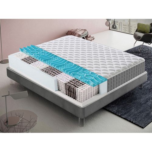 Matelas Ressorts Ensachés 140x190 Cm Accueil Mémoire De Forme Epaisseur 22 Cm