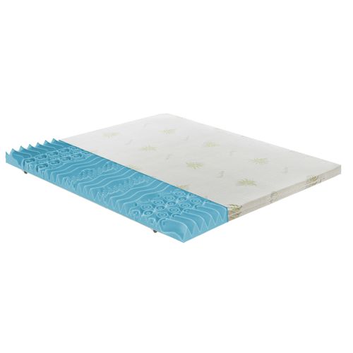 Surmatelas Mousse 200x200 - 5 Cm Mémoire De Forme 9 Zones De Confort