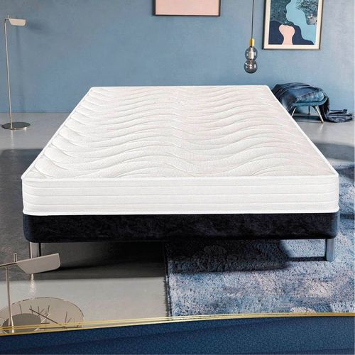 Matelas Mousse 140x190 cm CLEOLUX - Epaisseur 20 Cm - Réversible - Côté Été/hiver