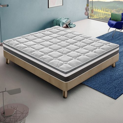 Matelas Mousse 200x200 Cm ANNA - Accueil Mémoire De Forme - Epaisseur 20 Cm