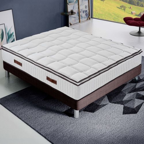 Matelas Mousse 200x200 Cm Royal - Accueil Mémoire De Forme - Epaisseur 24 Cm - Ferme