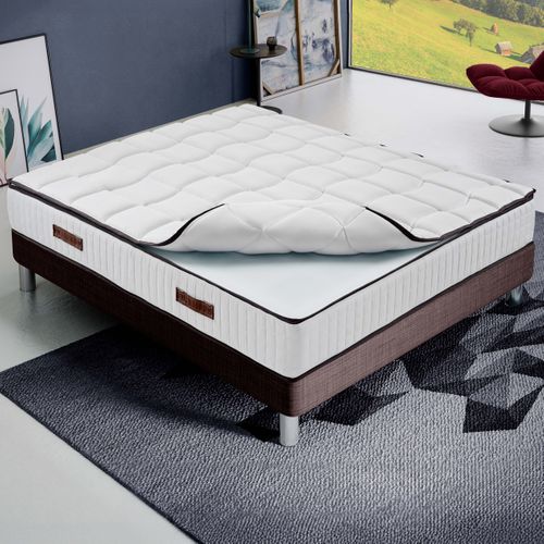 Matelas Mousse 200x200 Cm Royal - Accueil Mémoire De Forme - Epaisseur 24 Cm - Ferme