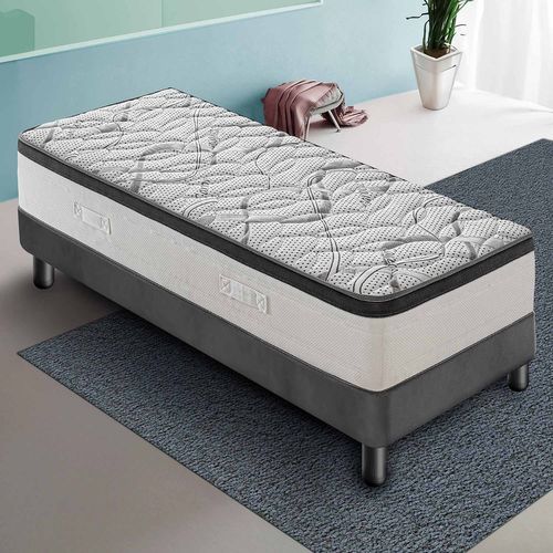 Matelas Mousse  70x190 Cm Deluxe - Epaisseur 15 Cm - Réversible - Côté Été/hiver