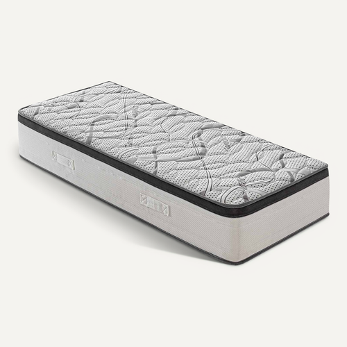 Matelas Mousse 90x200 Cm Deluxe - Epaisseur 20 Cm - Réversible - Côté Été/hiver