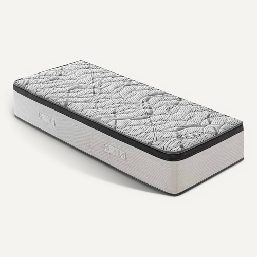 Matelas Mousse 90x200 Cm Deluxe - Epaisseur 25 Cm - Réversible - Côté Été/hiver
