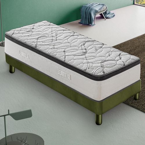 Matelas Mousse 80x200 Cm Deluxe - Epaisseur 30 Cm - Réversible - Côté Été/hiver