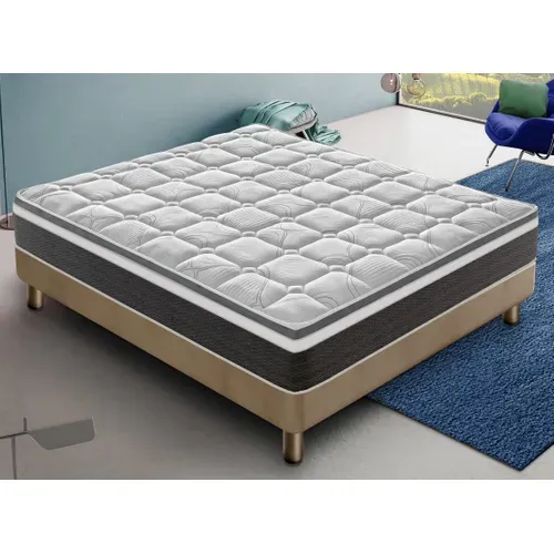 Matelas Mousse 200x200 Cm Anna - Accueil Mémoire De Forme - Epaisseur 30 Cm