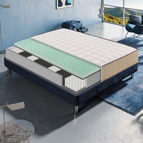 Matelas Hybride 80x190 Cm IRIDESPRING Accueil Mémoire De Forme Epaisseur 26 Cm