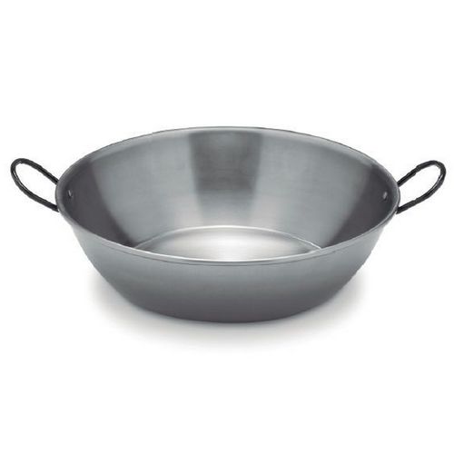 Plat à Paella En Acier Poli 50cm Pour 13 Personnes 0450