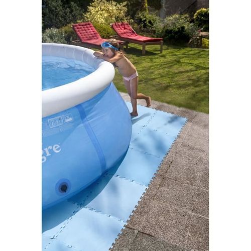 Lot De 8 Dalles De Protection De Sol En Mousse 50 X 50 Cm Grises Epaisseur 5 Mm