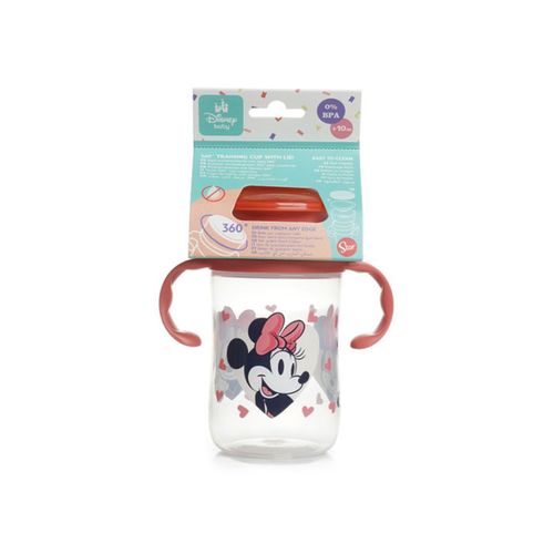 Tasse D'apprentissage 360° Minnie - 395 Ml, Anti-fuite, Ergonomique