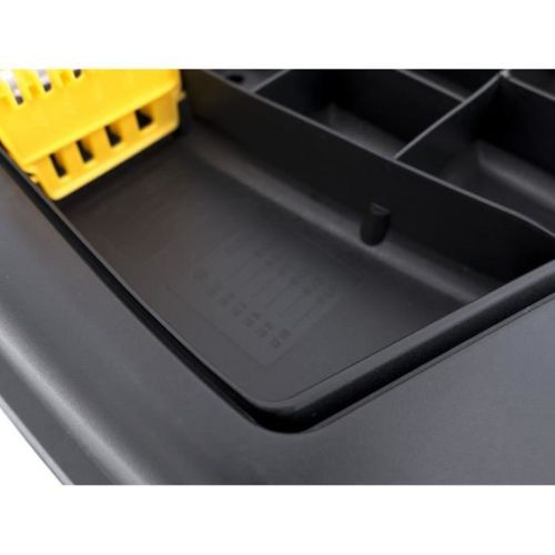Mallette à Outils Noire 40 Cm Avec Plateau Et Poignée