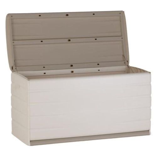 Coffre De Rangement 350 L Beige Avec Roulettes Pour Intérieur Et Extérieur