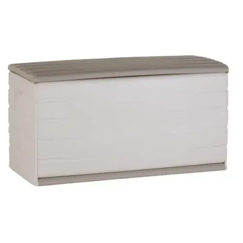 Coffre De Rangement 350 L Beige Avec Roulettes Pour Intérieur Et Extérieur