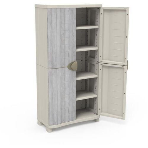 Armoire De Rangement 90 Cm à 4 étagères Modulables, Blanc/gris