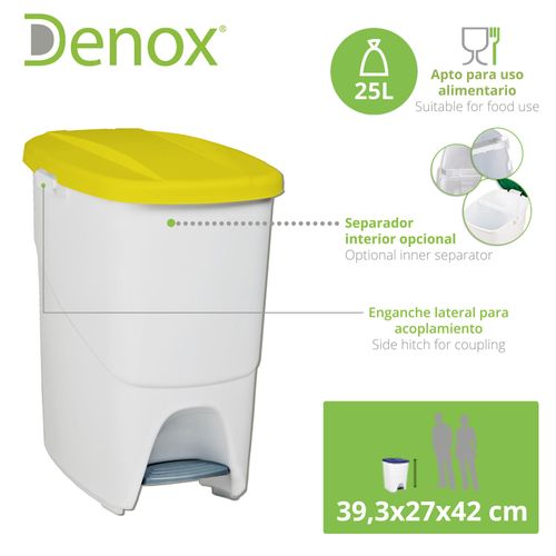 Poubelle De Recyclage 25 Litres. Jaune