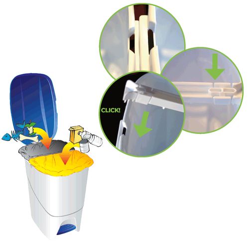 Poubelle De Recyclage 25 Litres. Jaune