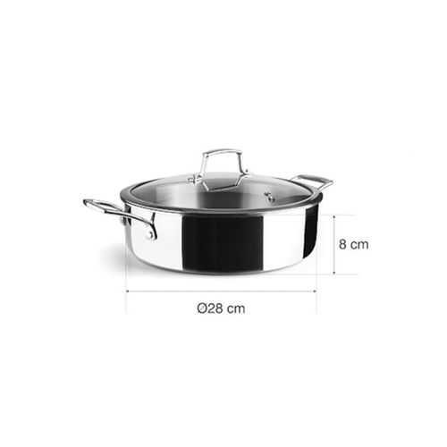 Sauteuse Inox 28cm + Couvercle 60888