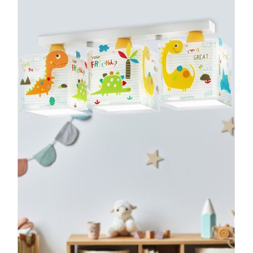 Plafonnier Pour Enfants à 3 Lampes Dinos Dinosaures