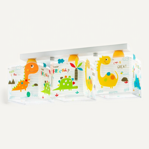 Plafonnier Pour Enfants à 3 Lampes Dinos Dinosaures