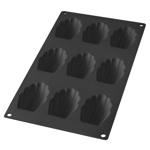 Moule 9 Madeleines Gourmet Noir En Silicone
