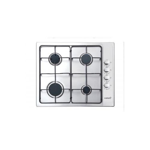 Plaque Gaz Encastrable Gib 6004 X Noir, Acier Inoxydable 60 Cm Gaz 4 Foyers