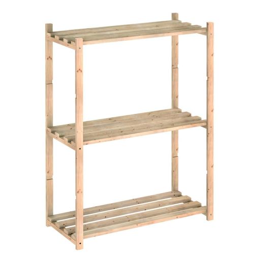 Etagère 3 Tablettes à Lattes 88x65x30cm Nc-3-30