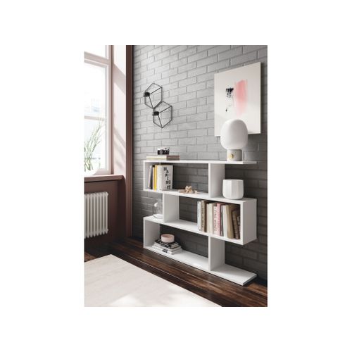 Étagère Basse Tamy À 3 Niveaux L110 cm X H97cm -  Blanc