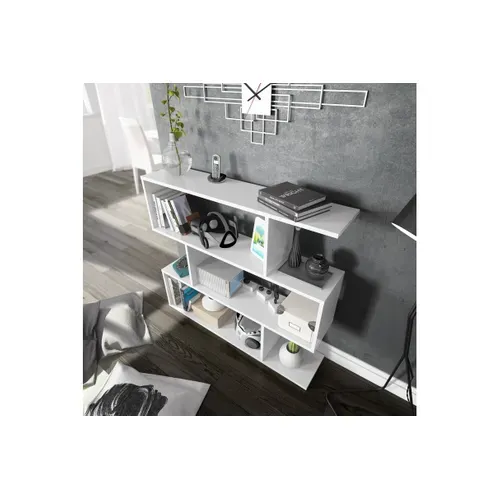 Étagère Basse Tamy À 3 Niveaux L110 cm X H97cm -  Blanc