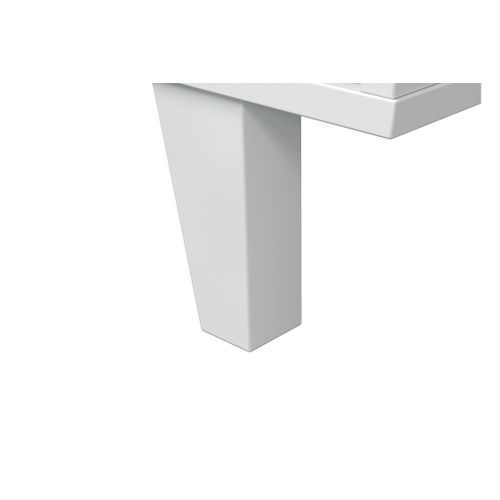 Table basse avec plateau relevable ZAIKEN chêne et blanc brillant