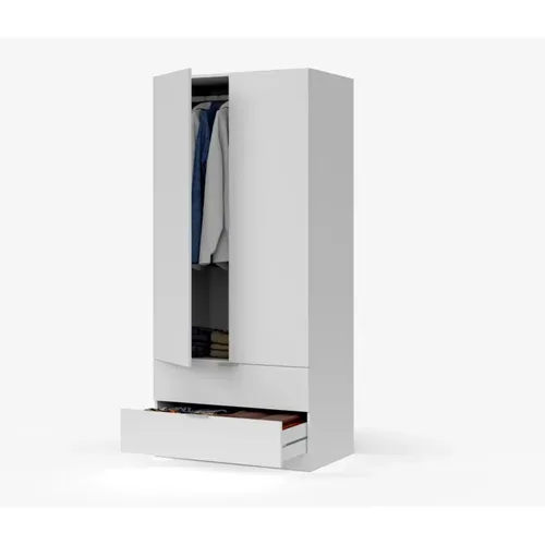 Armoire Penderie Fanny L81 X H180 cm - Blanc