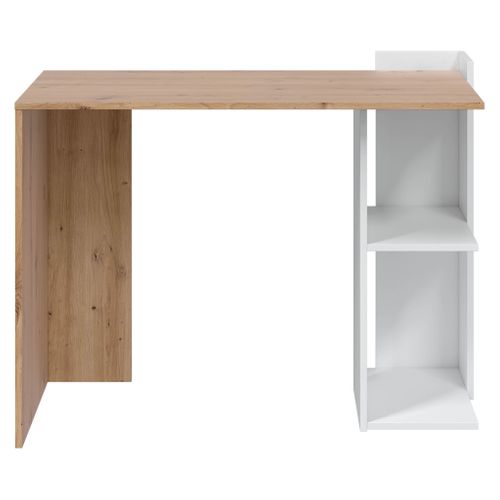 Bureau réversible KENIA imitation chêne et blanc