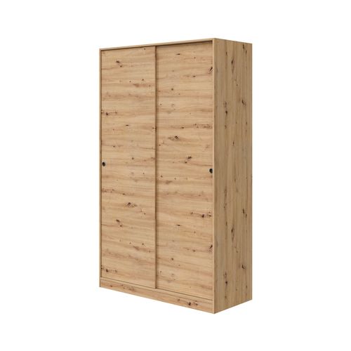 Armoire 2 portes coulissantes L. 120 cm TOP imitation chêne