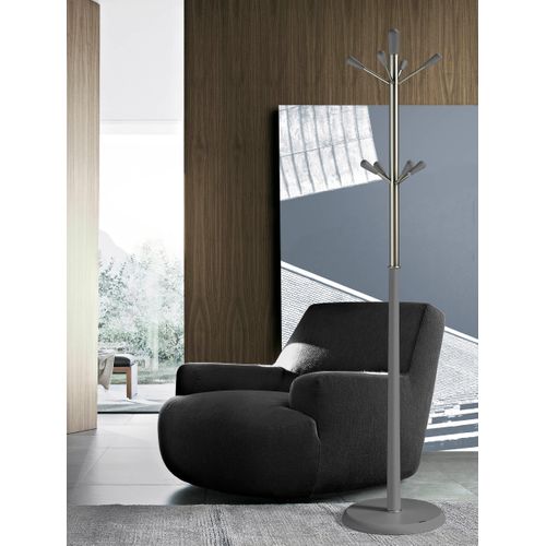 Portemanteau En Hêtre Massif, Modèle Ollie, Gris 180x37