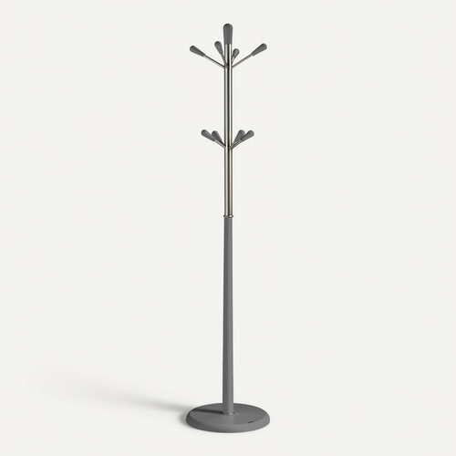 Portemanteau En Hêtre Massif, Modèle Ollie, Gris 180x37