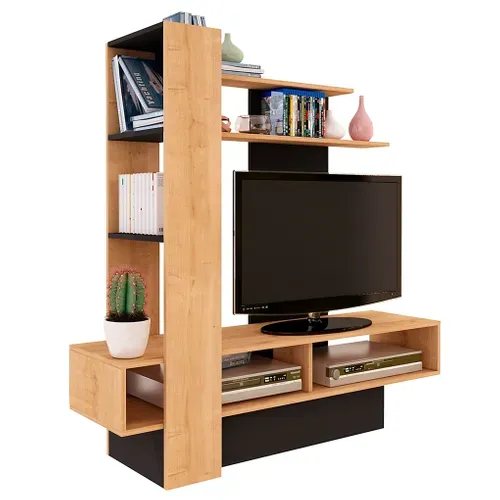 Meuble TV OSTRAL Imitation chêne et Noir