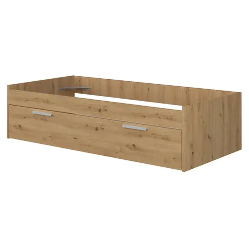 Lit gigogne 2x 90x190 cm MATHEO imitation chêne