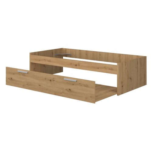 Lit gigogne 2x 90x190 cm MATHEO imitation chêne