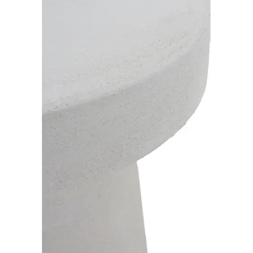 Table Basse En Polyrésine Couleur Ciment Blanc