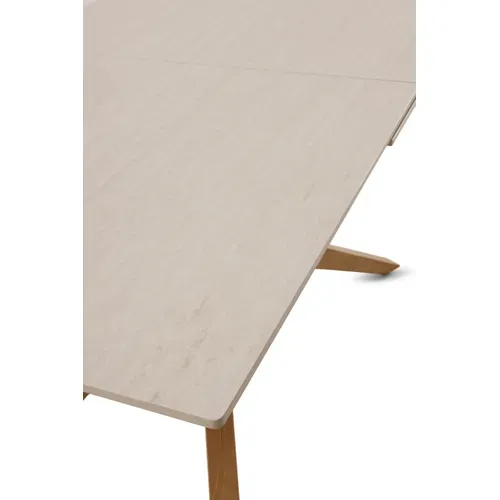 Table Extensible 160/200x90 Pied En Chêne Et Plateau En Céramique