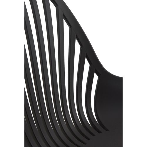 Lot De 4 Fauteuils En Polypropylène Couleur Gris Avec Pieds En Métal