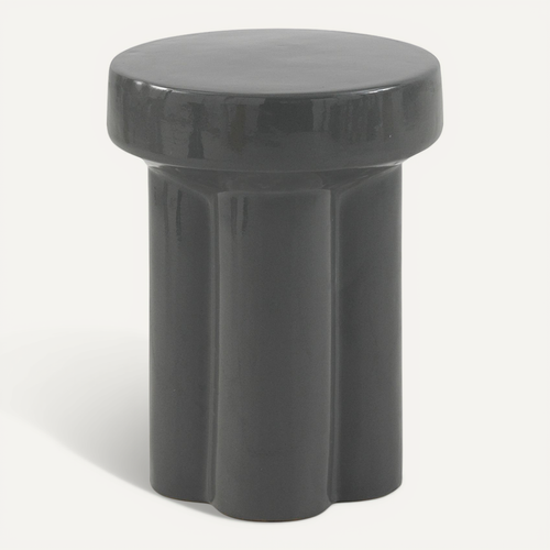 Allibert Glacière à Glaçons Graphite 213828 - Tabouret Table D'Appoint Pouf Résistant Extérieur