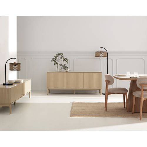 Lampe De Table En Contreplaqué Naturel Et Noir